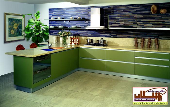 کابینت-آشپزخانه-هایگلاس-AGT-MDF-سبز-زیتونی-645