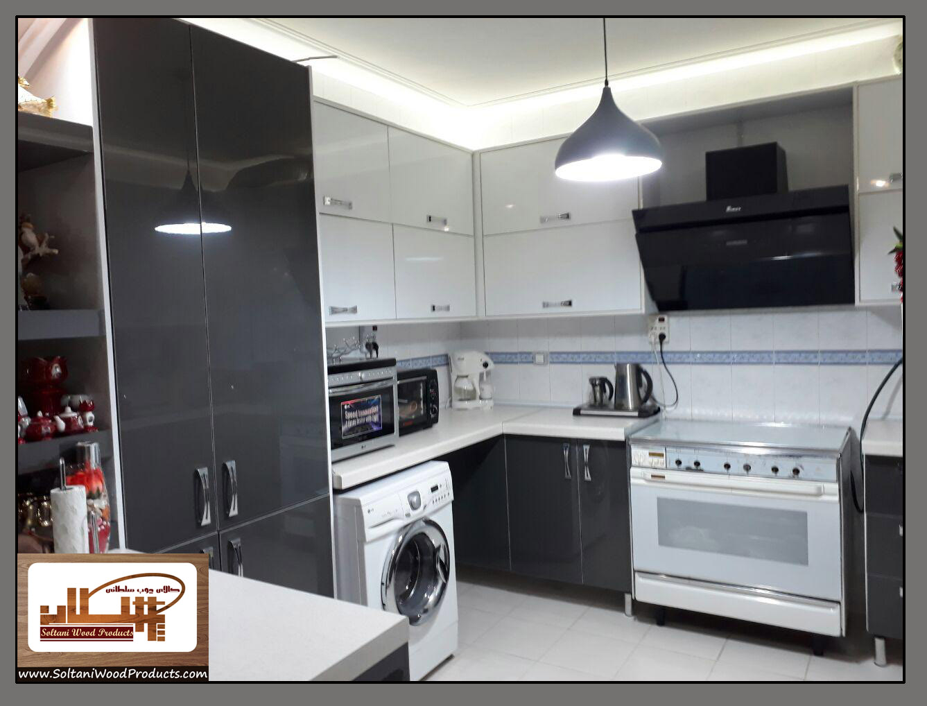 کابینت-آشپزخانه-هایگلاس-متالیک-آنتراسیت-608-708-سفید-601-AGT-LCD